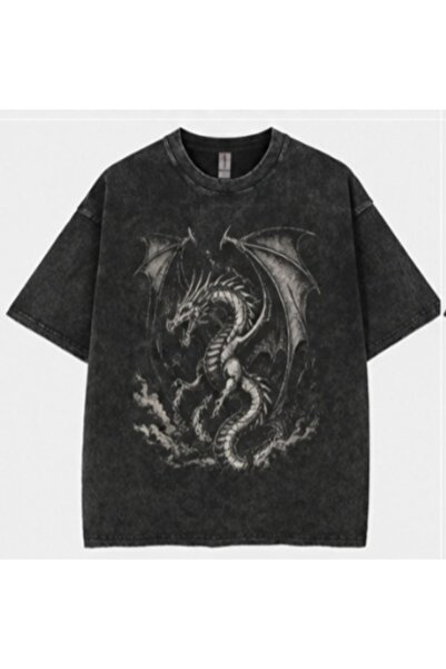 bellanova Unisex πολύχρωμο μπλουζάκι με στάμπα Oversize Streetwear Άνετη εφαρ...