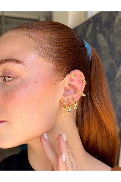 Venus Design Çelik Taşlı Yıldız Earcuff