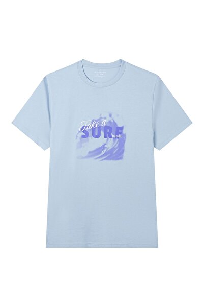 Giordano Men’s Slim Cotton Crew Neck Message Print Tee