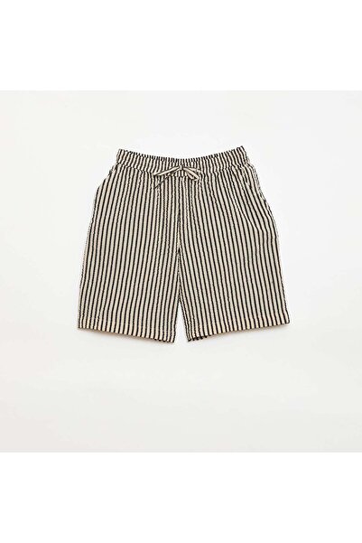 KIABI Striped shorts with drawstrings BEIGE