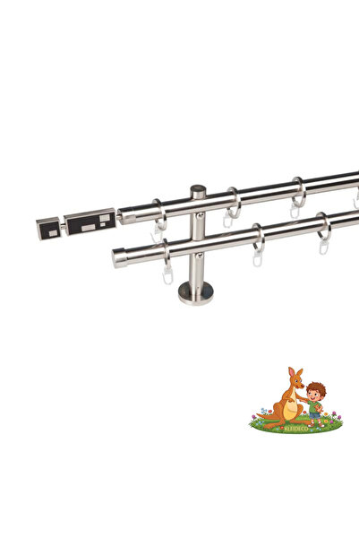 KLEIDECO Galerie dubla perdea SWITZERLAND, Metal, Diametru 20 mm, Capete MONT...