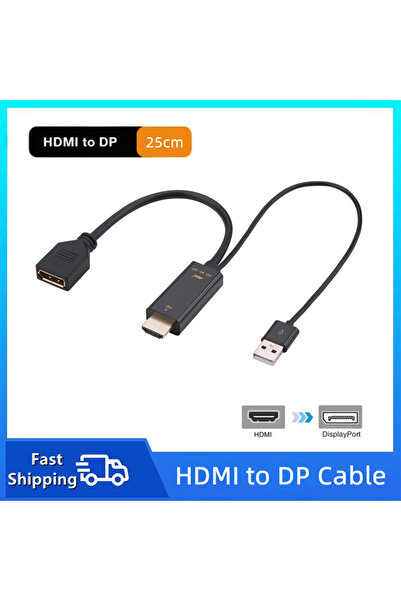 Choice DP Female 4K@60Hz HDMI-Compatible to DisplayPort Cable with USB Power ...