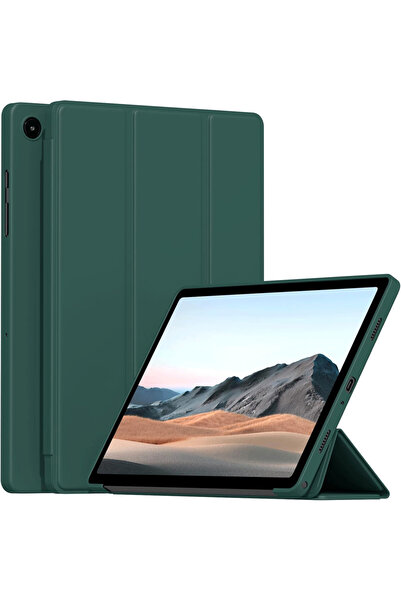Choice5 غطاء ذكي جلدي قابل للطي باللون الأخضر الداكن لجهاز تاب A11+ 11 2025 S...