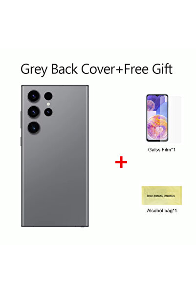 Choice4 For S23Ultra Grey For S23Ultra/S23U Battery Back Cover 3D Glass Panel...