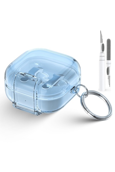 Choice3 For Galaxy Buds4 Pro Clear Blue with Pen For Buds 4 Pro /Buds 4 Case ...