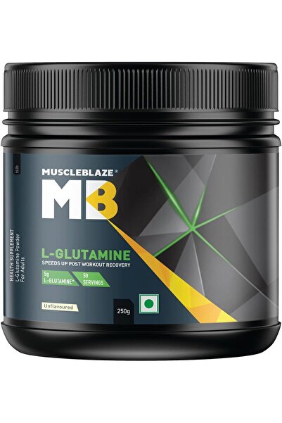 MuscleBlaze L-Glutamine Powder, Unflavoured (50 Servings, 250g)| Post Workout...