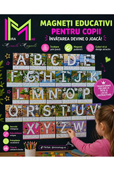 OEM Magneti Educativi Cu Litere Mari de Tipar