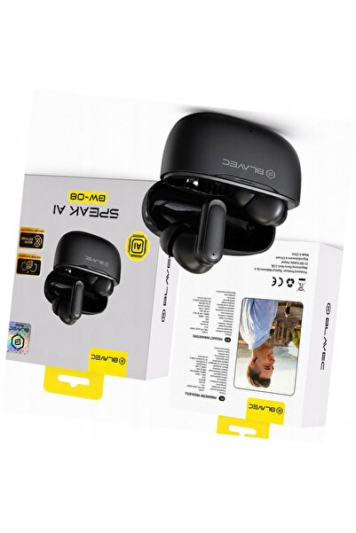 Blavec Căști traducătoare negre TWS BW-08 cu AI pentru Xiaomi 14T Pro