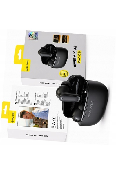 Blavec Căști TWS BW-08 traducător AI negre în timp real pentru Honor Magic 8 Pro