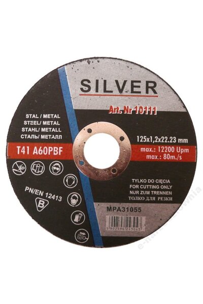 Silverina Disc pentru tăiere metal 125 mm x 1,0 mm x 22,2 mm PROFI