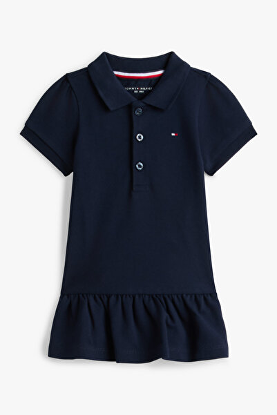 Tommy Hilfiger Kısa Kollu Pike Polo Lacivert Bebek Elbise