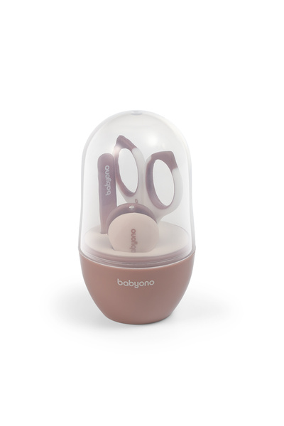 Babyono Set 3 piese manichiura copii cu suport maro 398/04