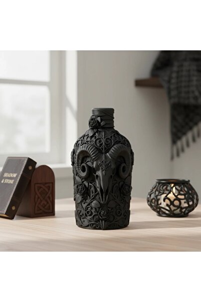 OEM Detailed 3D Printed Ram Skull Decorative Container