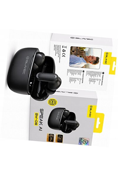 Blavec Căști traducătoare negre TWS BW-08 cu traducere AI pentru Realme GT 7 PRO