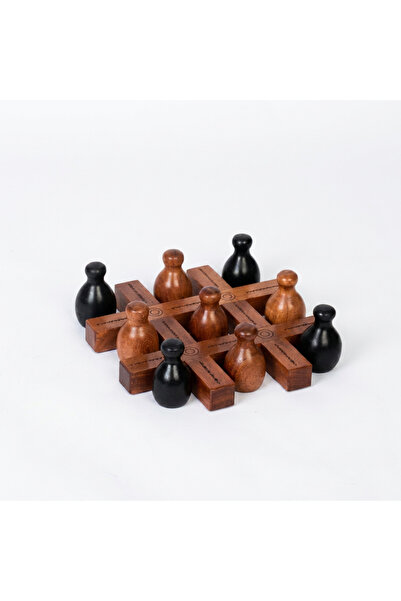 Palma homez Xo Game Wooden Mango Wood Modern Design Black Brown and Black 26X...