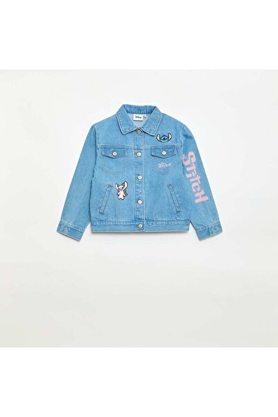 KIABI \'Stitch\' button-up denim jacket BLUE