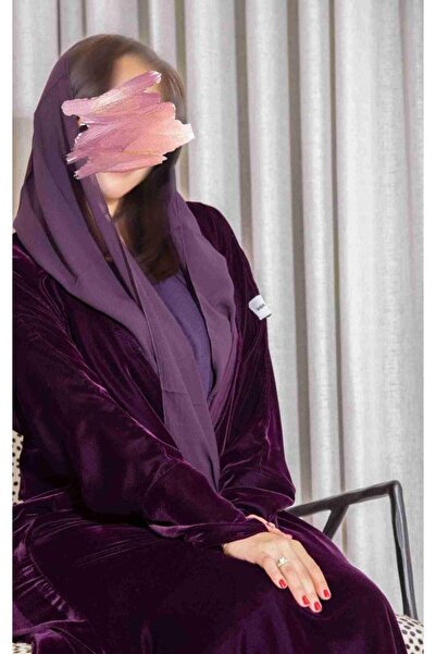 Anaqa Abaya Lilac Velvet Abaya