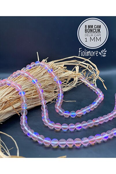 Fiolimore 8 mm Ab Plated Glass Beads (1 String 40 Pieces) Iridescent Rainbow ...