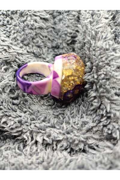 QF Patterned Colorful Design Ring