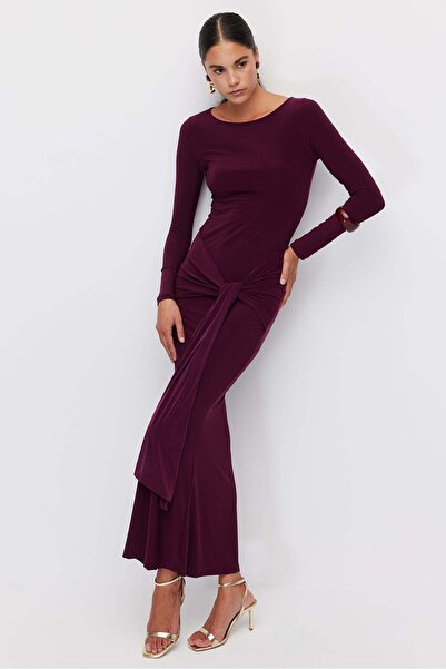 PAULMARK Women's Maxi Dress with Waist Tie Detail