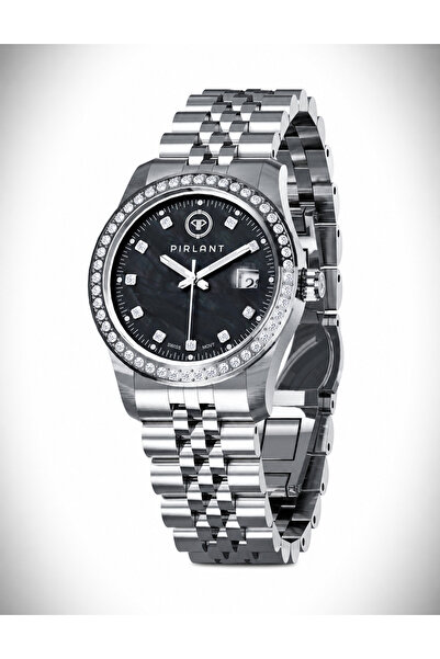 PIRLANT Black Dial Stone Women's Wristwatch Sbl01-1T-Si̇se