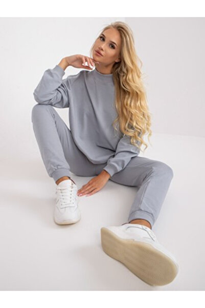 Basic Feel Good Women's Sweatshirt, BASIC FEEL GOOD, Cotton, Long Sleeve, Gra...