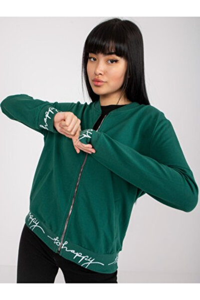 Relevance Women's Sweatshirt, RELEVANCE, Cotton, Long Sleeve, Dark Green, mod...