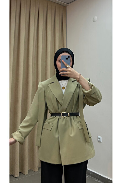 Ayfa Kuşaklı oversize blazer ceket