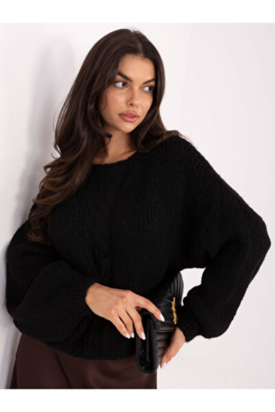 Italy Moda Γυναικείο Πουλόβερ, ITALY MODA, Ακρυλικό, Μακρυμάνικο, Μαύρο, μοντ...