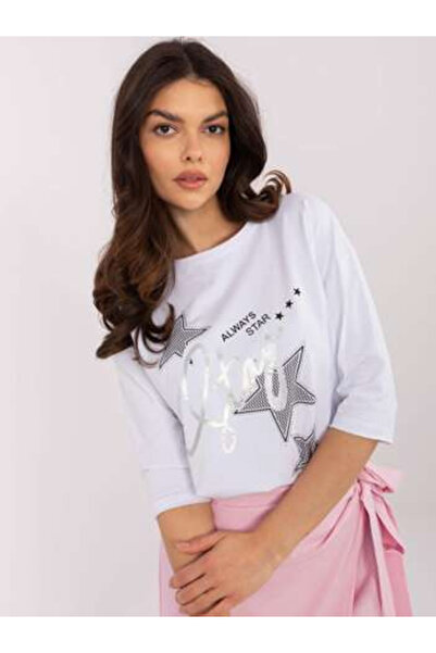 CALİMERA Bluza Dama Maneca 3/4, Imprimat, Calimera, Alb Model CLM-BZ-0016.84