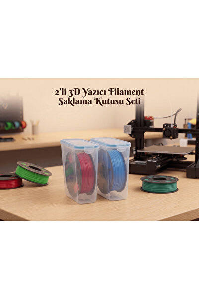 Geseus 3D Printer Filament Storage Container Set with Air-Tight Seal 4.5 Lt S...