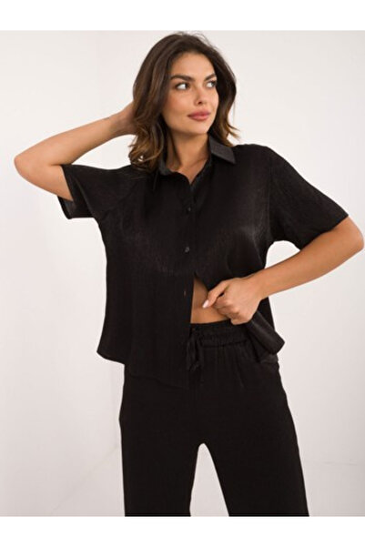 LAKERTA Compleu Dama, LAKERTA, Bumbac, Maneca scurta, Negru, model LK-KM50972...