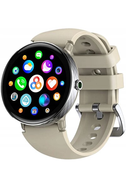 Zeblaze Smartwatch de damă Lily 2 Argintiu Bej AMOLED 2 curele Saturare AoD