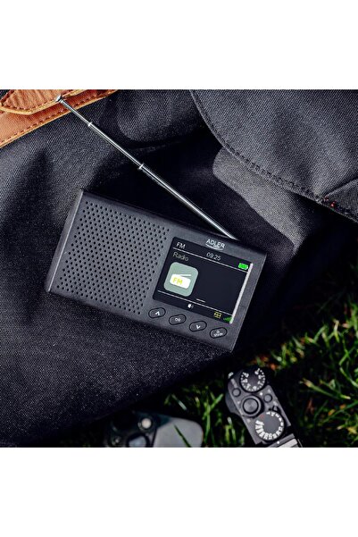 adler Radio de bucătărie portabil LCD FM Bluetooth ceas RDS USB LCD