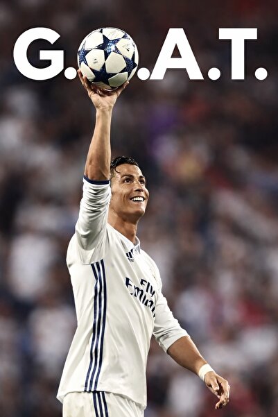 HOME MODE Cristiano Ronaldo G.O.A.T Canvas Wall Art 30x45 cm Gallery Wrapped ...