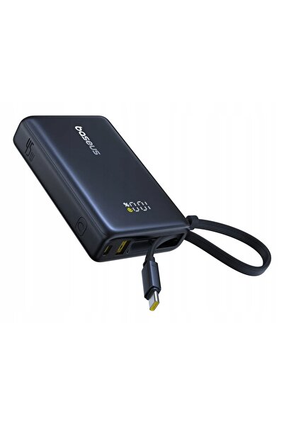 Baseus PicoGo Powerbank 10000mAh 45W USB-A + USB-C PD Afișaj Digital Negru