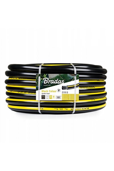 Bradas Furtun de grădină negru 1/2 inch 50 metri + conector rapid gratuit 1/2