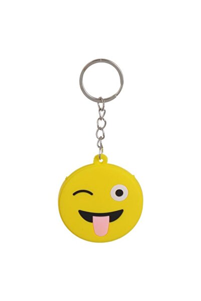SHOPIENS Breloc cu husa din silicon pentru cheie model emoji galben Ø5 cm Sho...