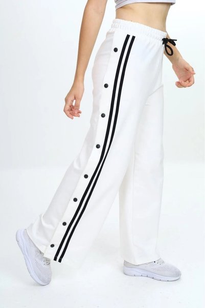 Wild Flower Girl's Side Snap Fastener 100% Cotton Bottom Tracksuit