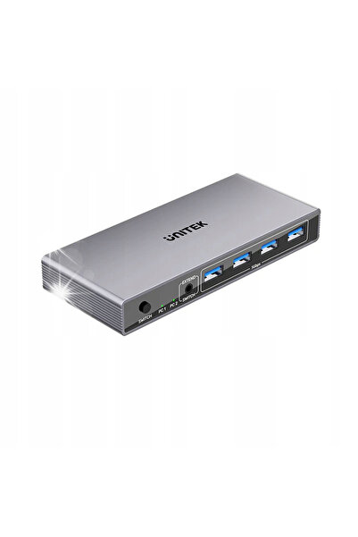 NO BRAND Unitek comutator KVM 8K 60Hz 2 intrări DP 4x USB / 1 ieșire DP 2x USB