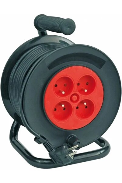 Vorel Prelungitor cu tambur 40m, 4 prize, 3x1,0mm