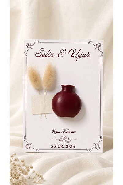 3DCoreStd Kişiye Özel Çiçekli Mini Vazo Magnet | Düğün • Nikah • Söz • Nişan ...