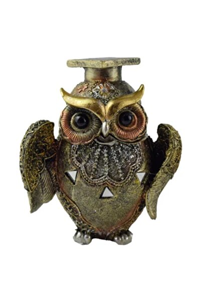 velve Figurina decorativa Feng Shui,din rasina,Bufnita cu toca si suport acce...