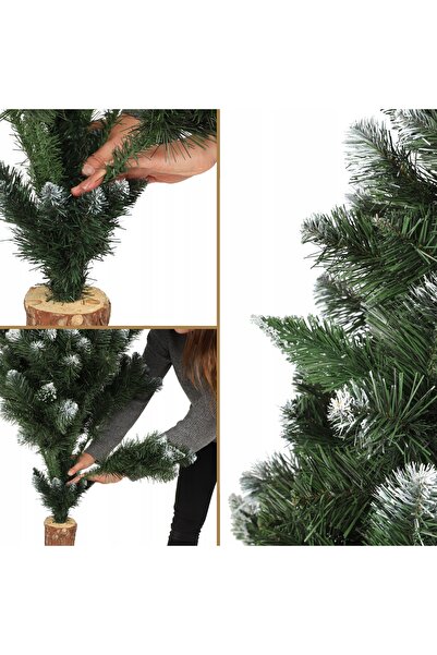 KADAX Brad artificial de 220 cm, cu aspect natural, dens, tip brad de pin, cu...