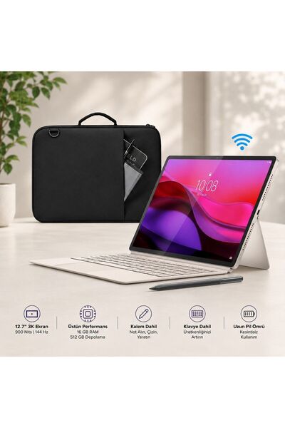 LENOVO 16 GB RAM 512 GB Depolamalı 12,7 İnç 3K 144 Hz Tablet, Klavye ve Kalem...