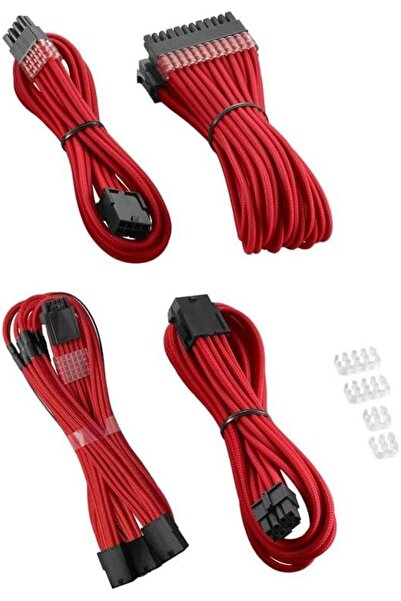 CableMod PRO ModMesh Κιτ Καλωδίων PSU CM-PCAB-16P3KIT-NKR-3PC-R, Κόκκινο