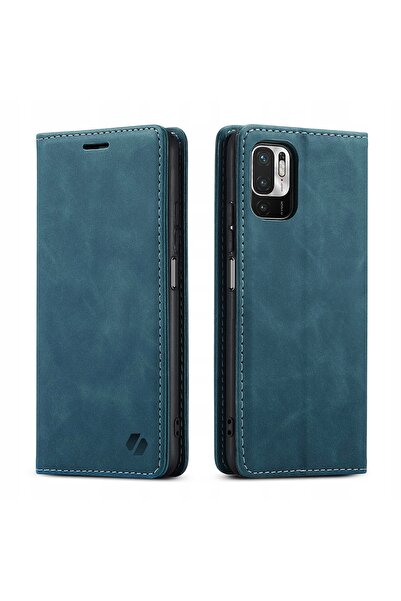 spacecase Husă tip carte din piele pentru POCO M3 PRO/REDMI NOTE 10 5G + Sticlă