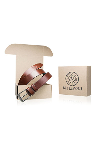 NO BRAND Curea bărbați Betlewski LIC30-0 BRONZE 115cm bronz