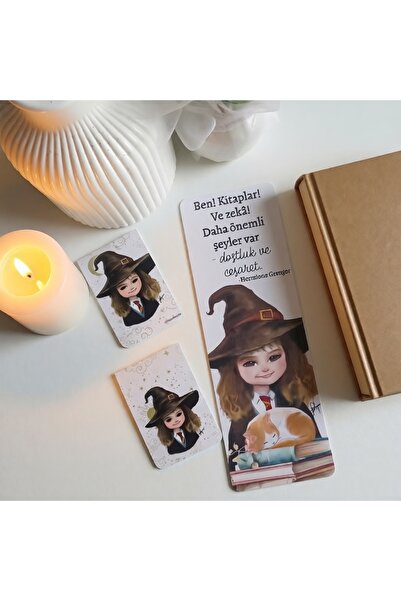 Fatofotofan Hermione Granger Illustrated 2-Piece Bookmark Set