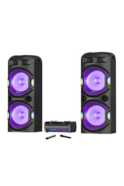 AKAI DUAL AUDIO SYSTEM WITH AMPLIFIER